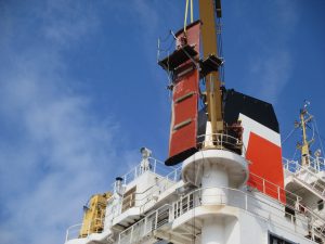 image of top of shipping vessel