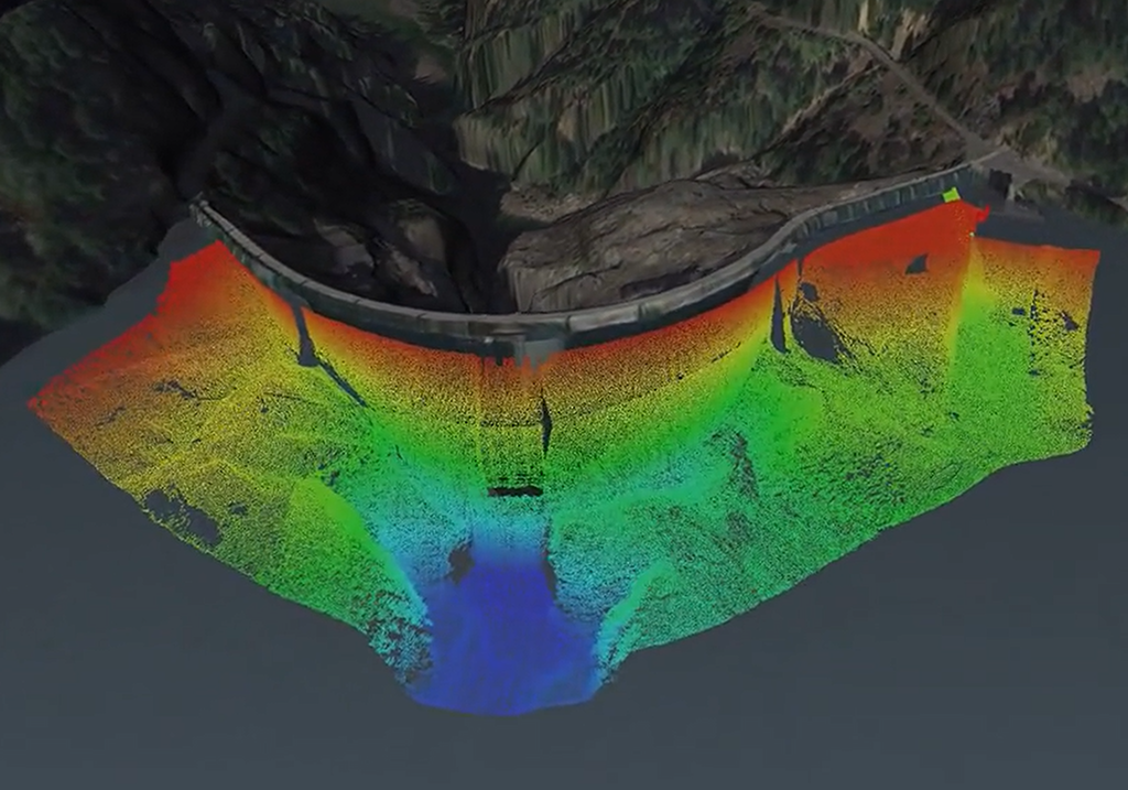 Global Dam Inspections for Safety, Dam Overview 3D Point Cloud