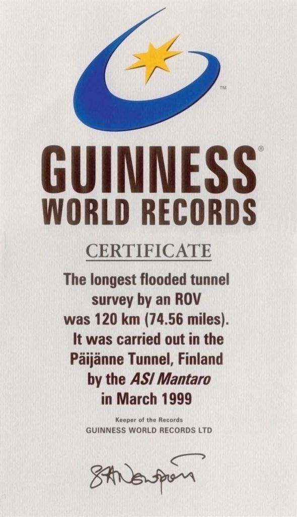 Guinness World Record for longest tunnel survey
